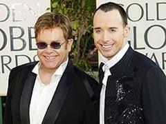 Элтон Джон и Дэвид Ферниш, фото с сайта Golden Globe Awards