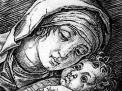 Андреа Мантенья, гравюра "Мадонна с младенцем". Иллюстрация с сайта ithaca.edu Андреа Мантенья, гравюра "Мадонна с младенцем". Иллюстрация с сайта ithaca.edu