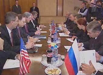 Переговоры руководителей спецслужб России и США в Москве. Кадр ''Первого канала''